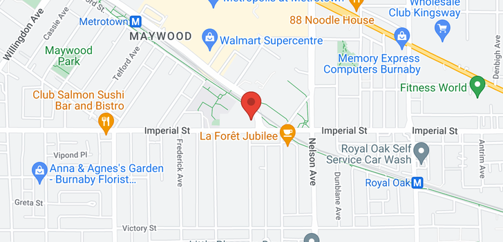 map of 203 4695 IMPERIAL STREET